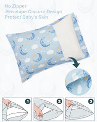 ALVABABY two-pack pillowcases provide convenient replacements for busy families.