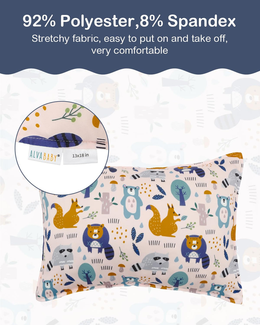 ALVABABY unisex pillowcase suitable for both boys and girls.