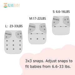 ALVABABY waterproof breathable outer reduces leaks during outings