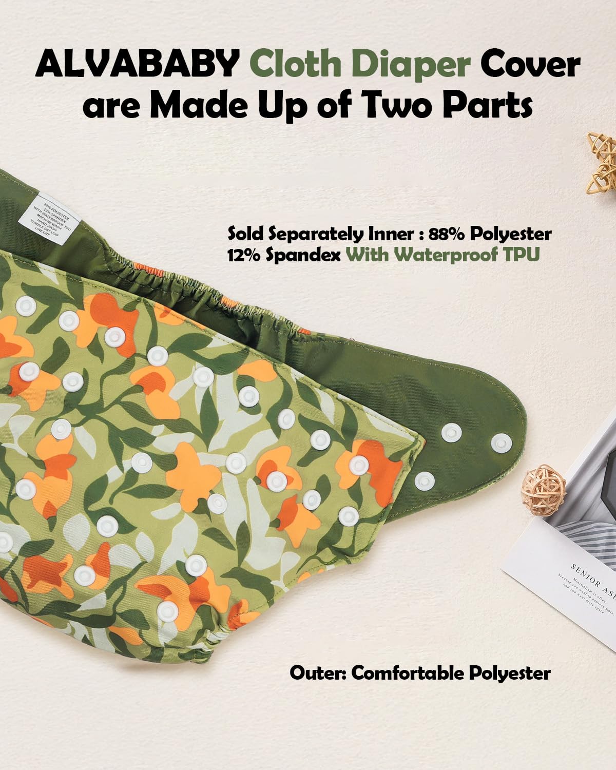 ALVABABY set includes a wet bag for tidy on-the-go diaper changes