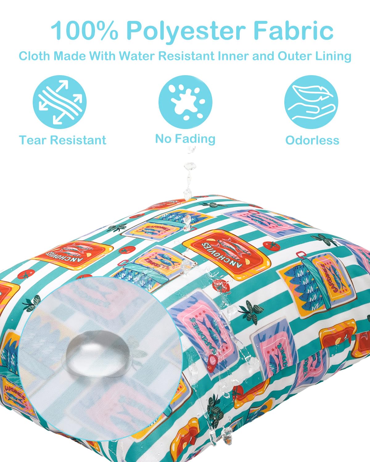 ALVABABY wet/dry bag handle allows easy attachment to stroller or diaper bag.