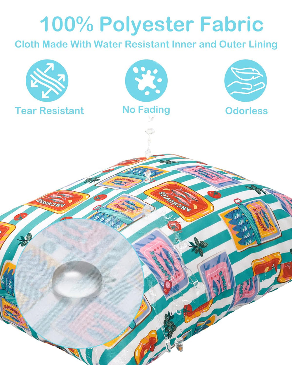 ALVABABY wet/dry bag handle allows easy attachment to stroller or diaper bag.