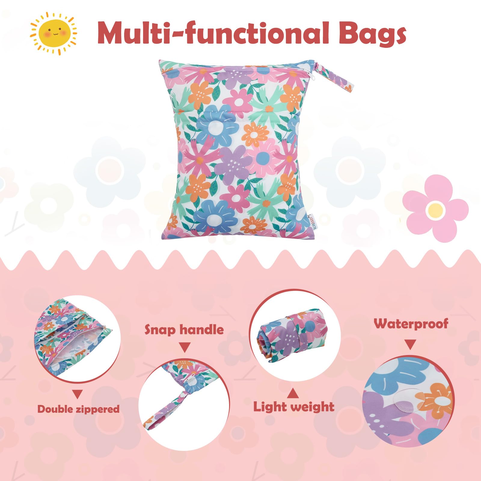 ALVABABY bag sewn wet section prevents wicking.