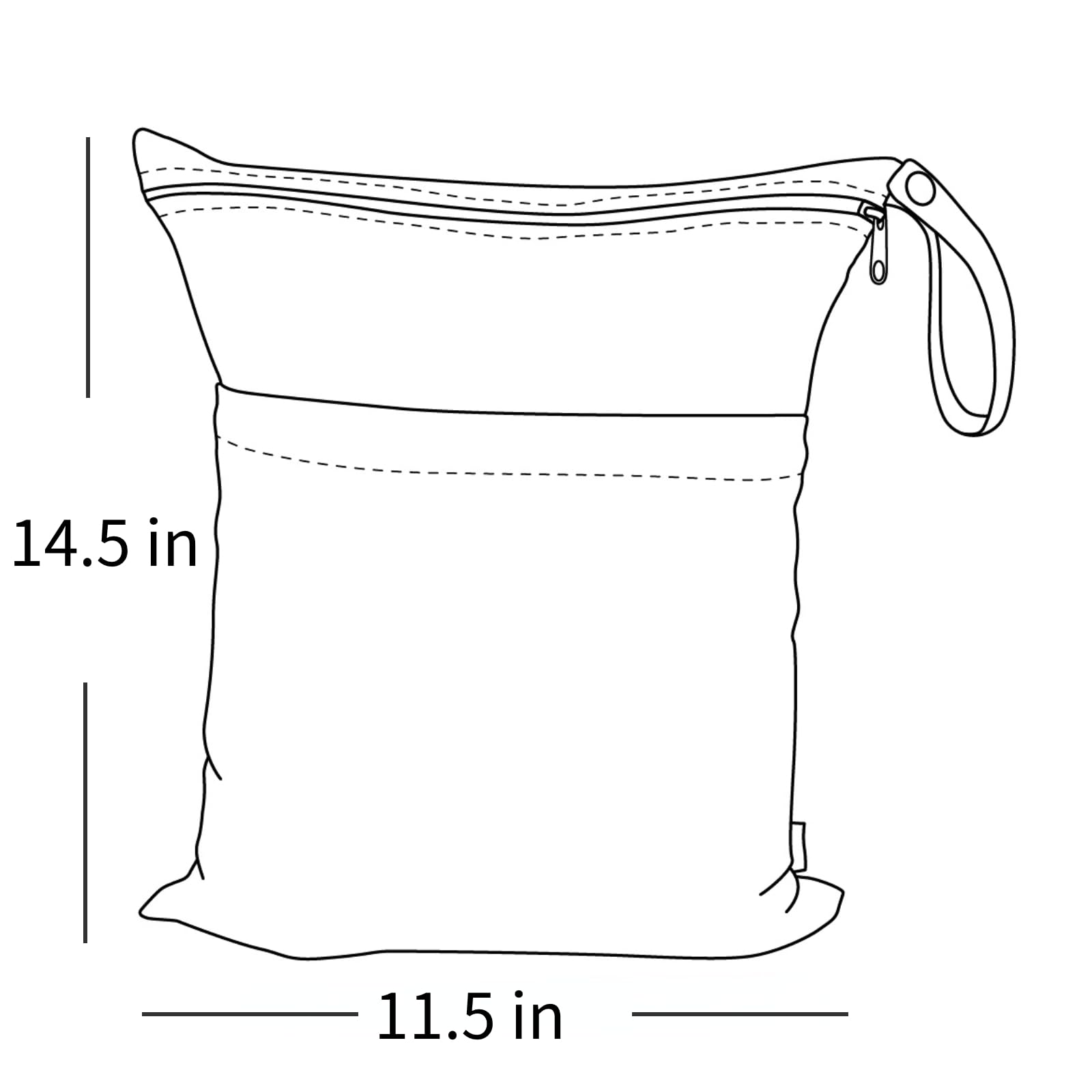 ALVABABY bag size 30x36cm shown with cloth diapers.
