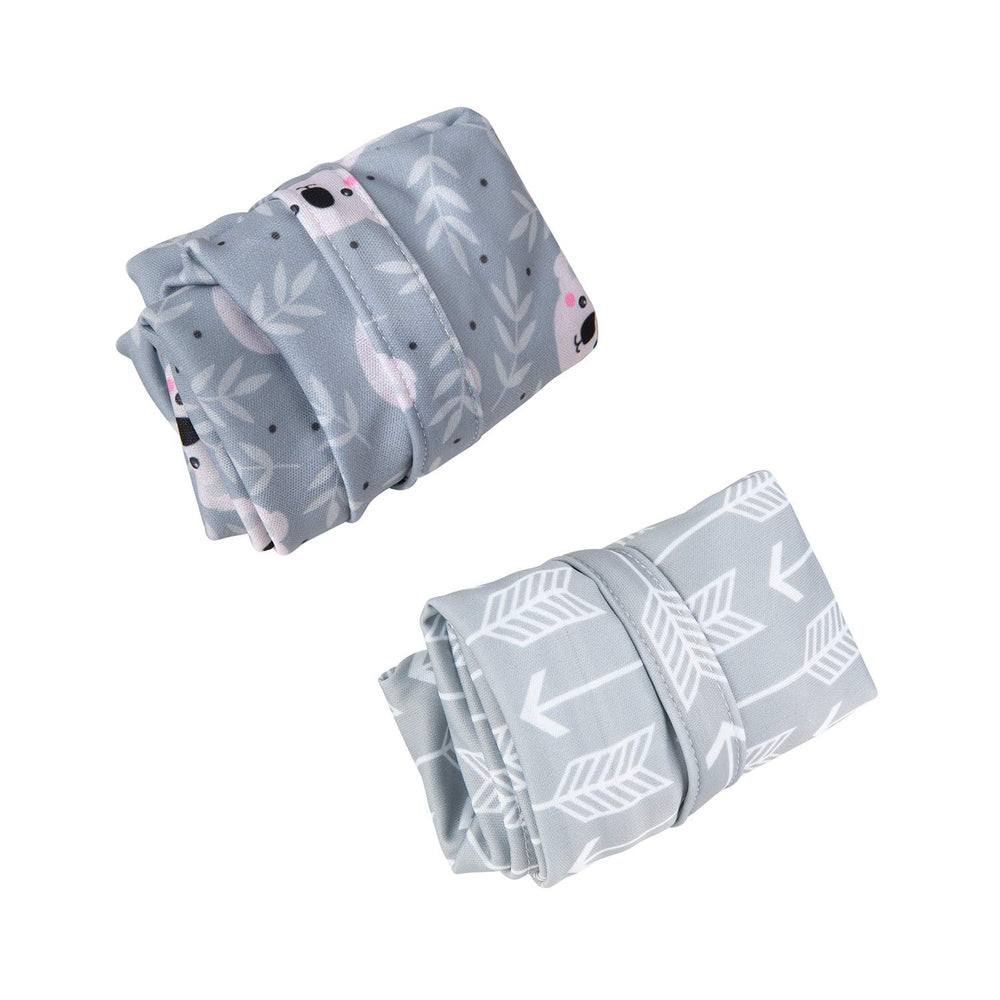 ALVABABY wet/dry bag opened to show two zippered pockets for wet and dry items