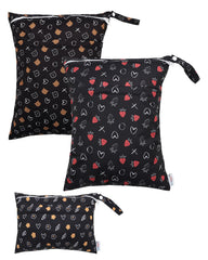 ALVABABY wet-dry bag large open view ideal for storing diapers on the go.