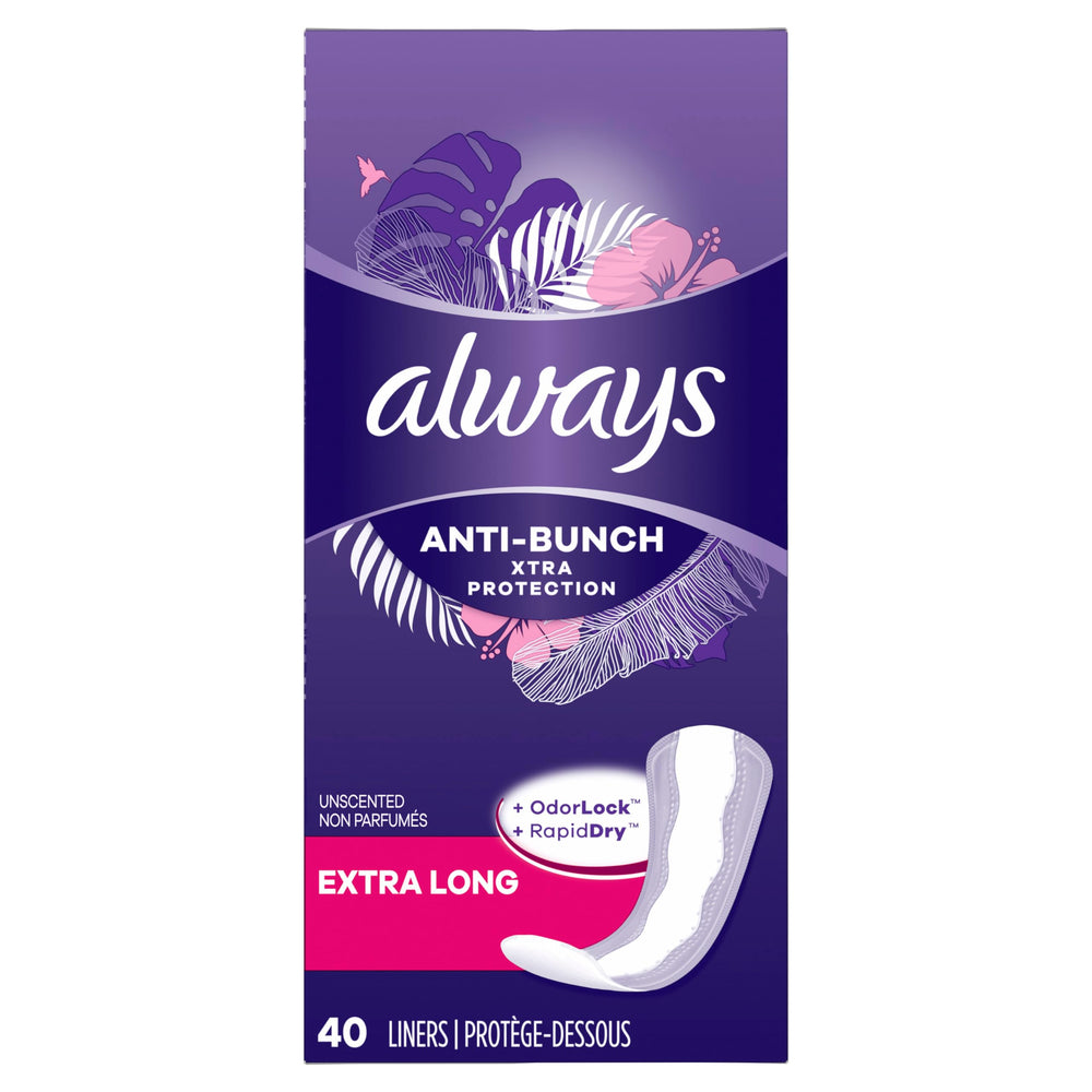 Always Anti-Bunch Xtra Protection daily liners leak-lock system for leaks protection
