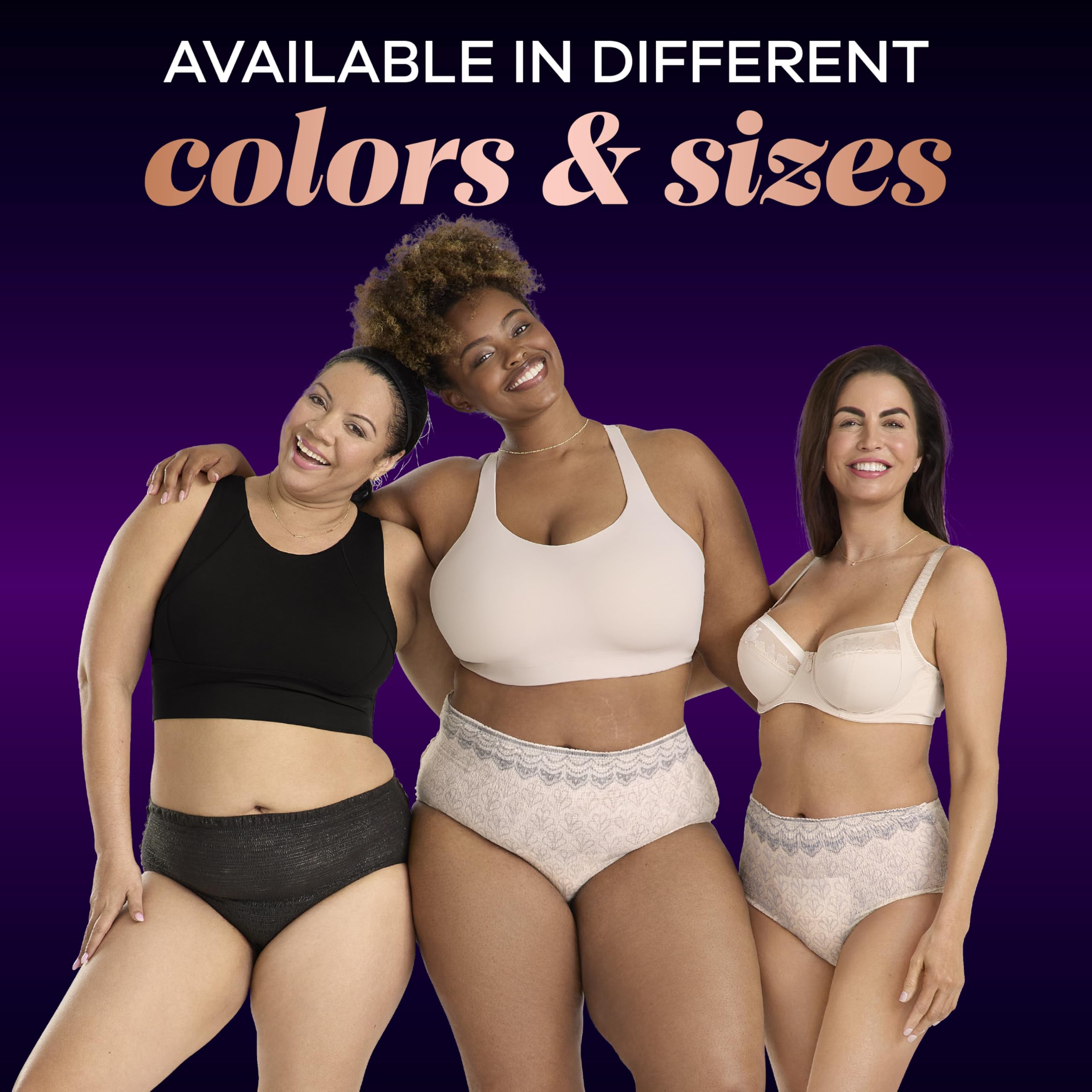 Always Discreet Boutique underwear with double leakguards protects at the sides