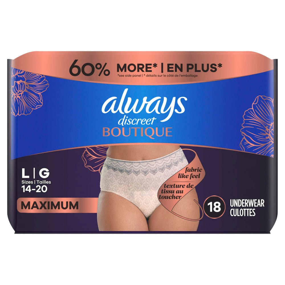 Always Discreet Boutique underwear Rosy High-Rise for fuller coverage