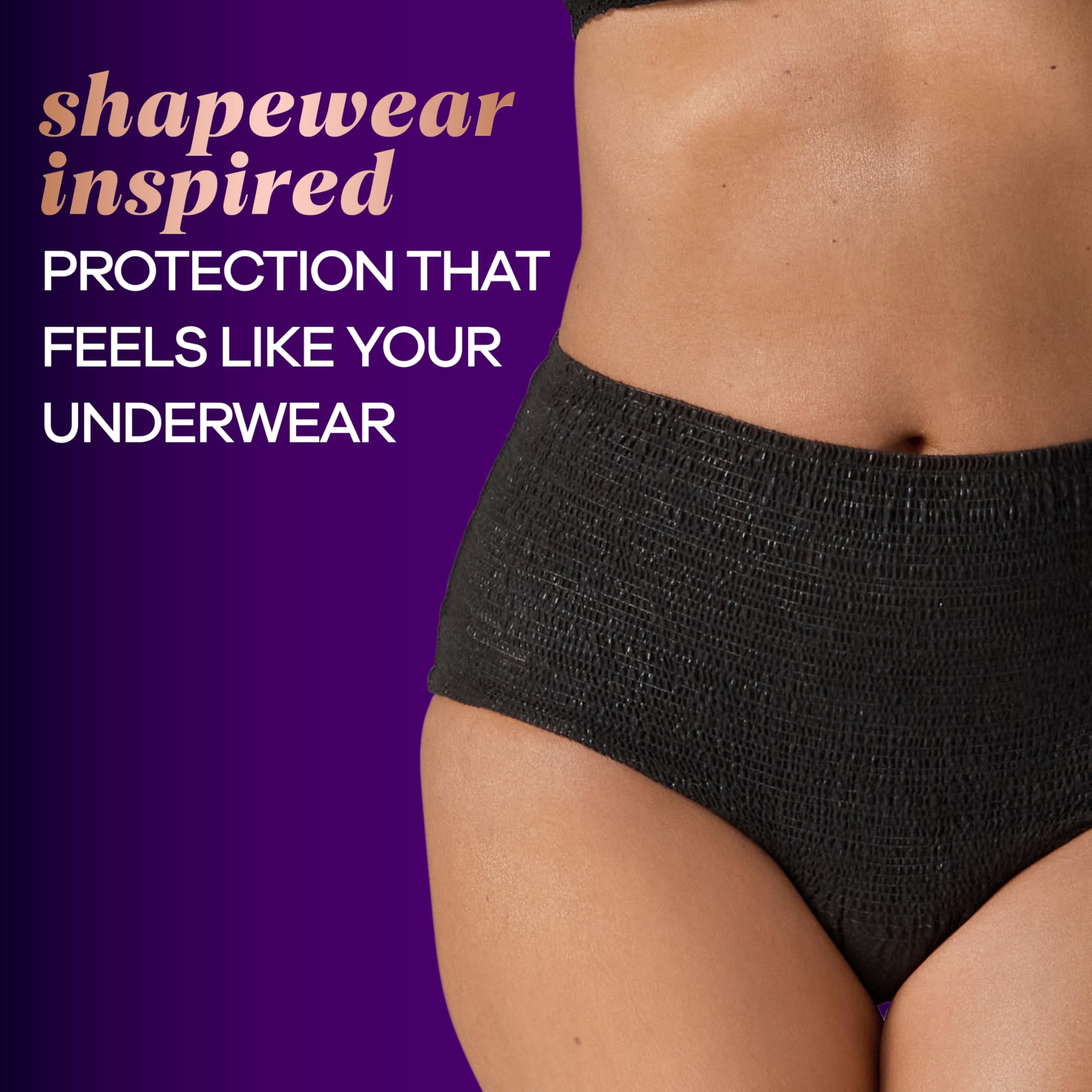Always Discreet Boutique ultra-thin core illustrates fast absorption of leaks