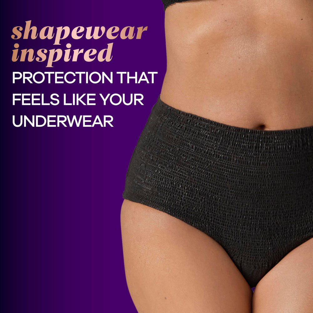 Ultra-thin core of Always Discreet Boutique turns liquid to gel quickly
