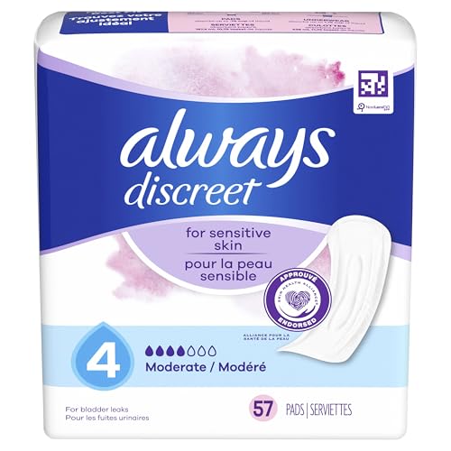 Always Discreet Sensitive pads bulk pack adds convenience.