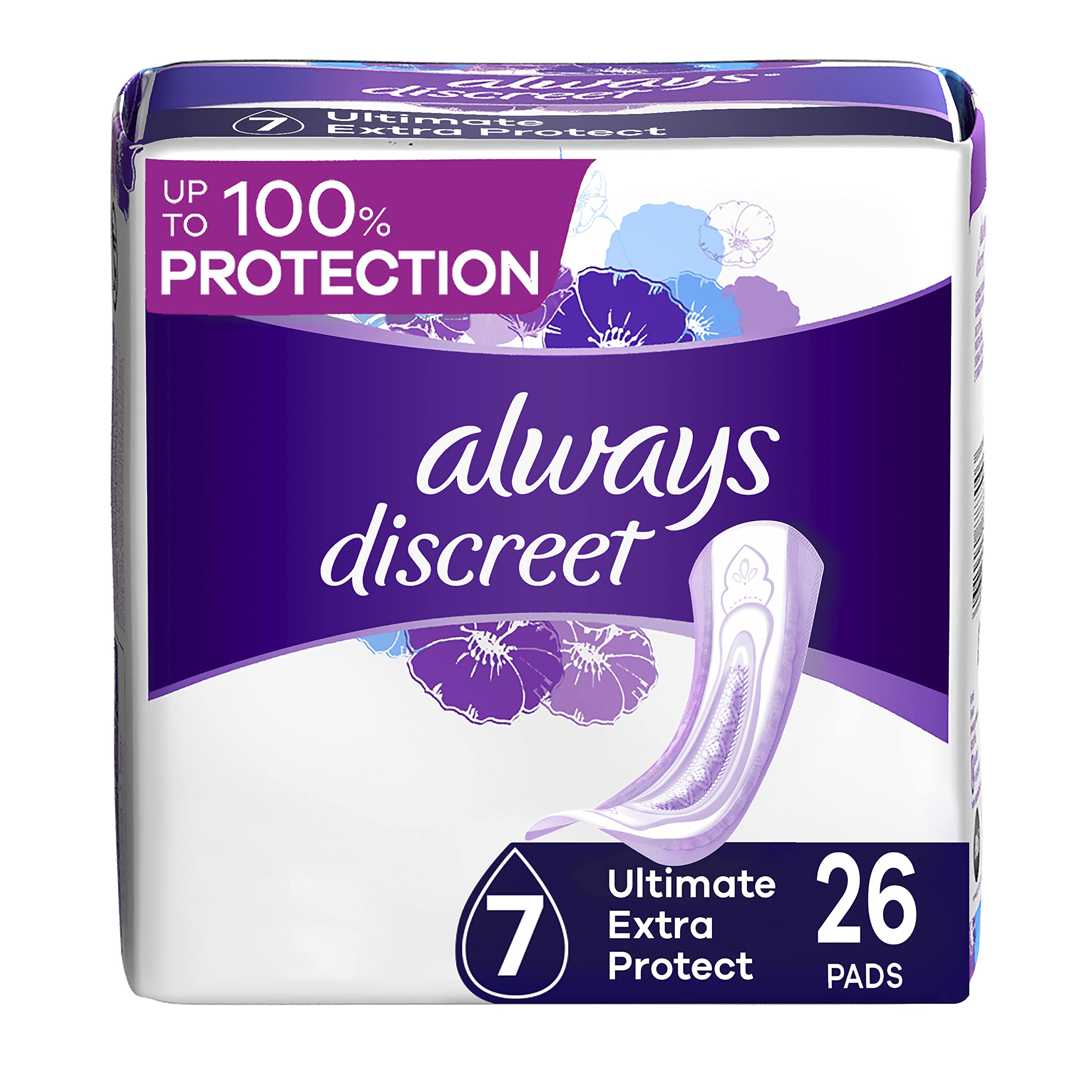 Always Discreet Ultimate Extra Protect absorbent core close-up for quick dryness.
