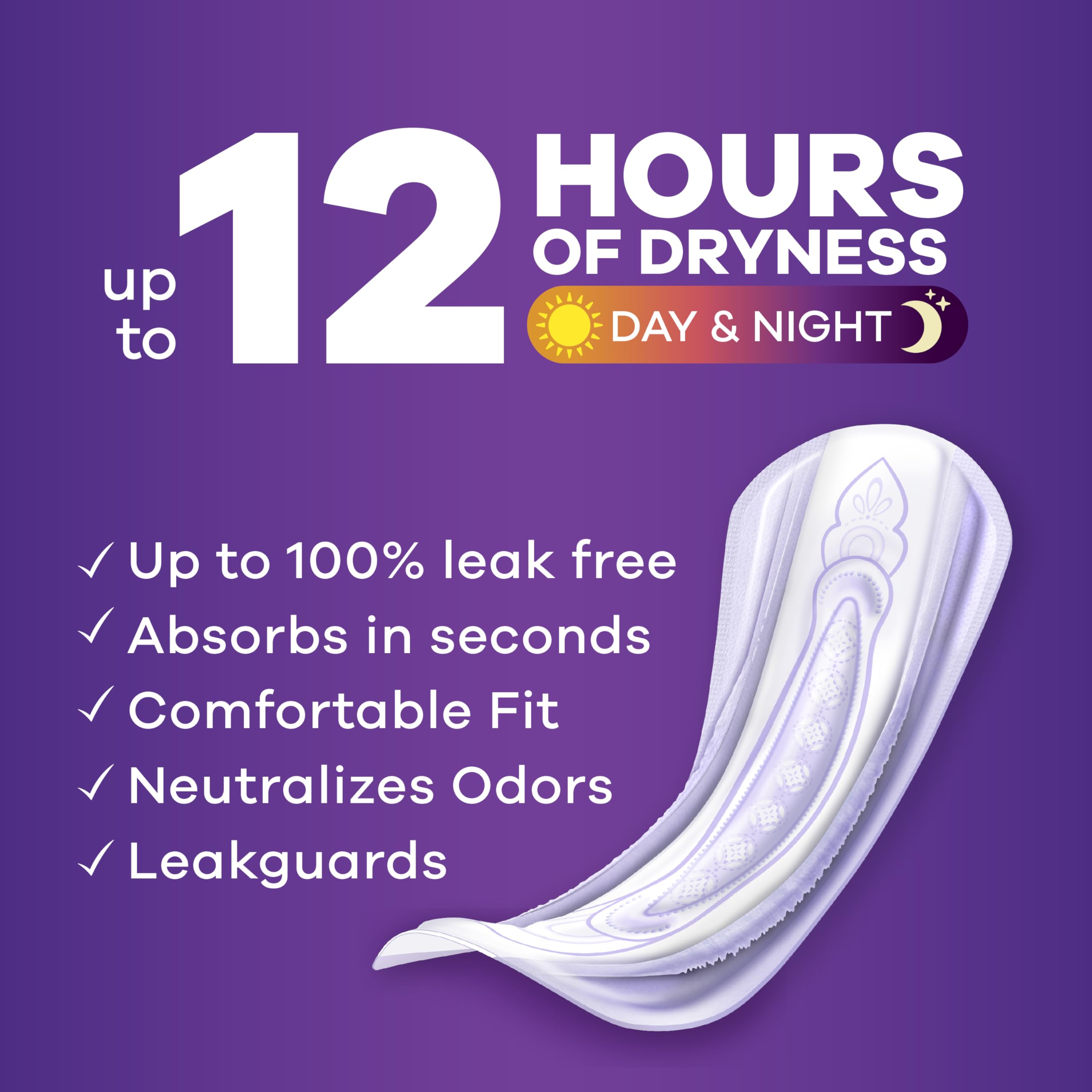 Always Discreet Ultimate Extra Protect pad shown for a thin discreet fit.