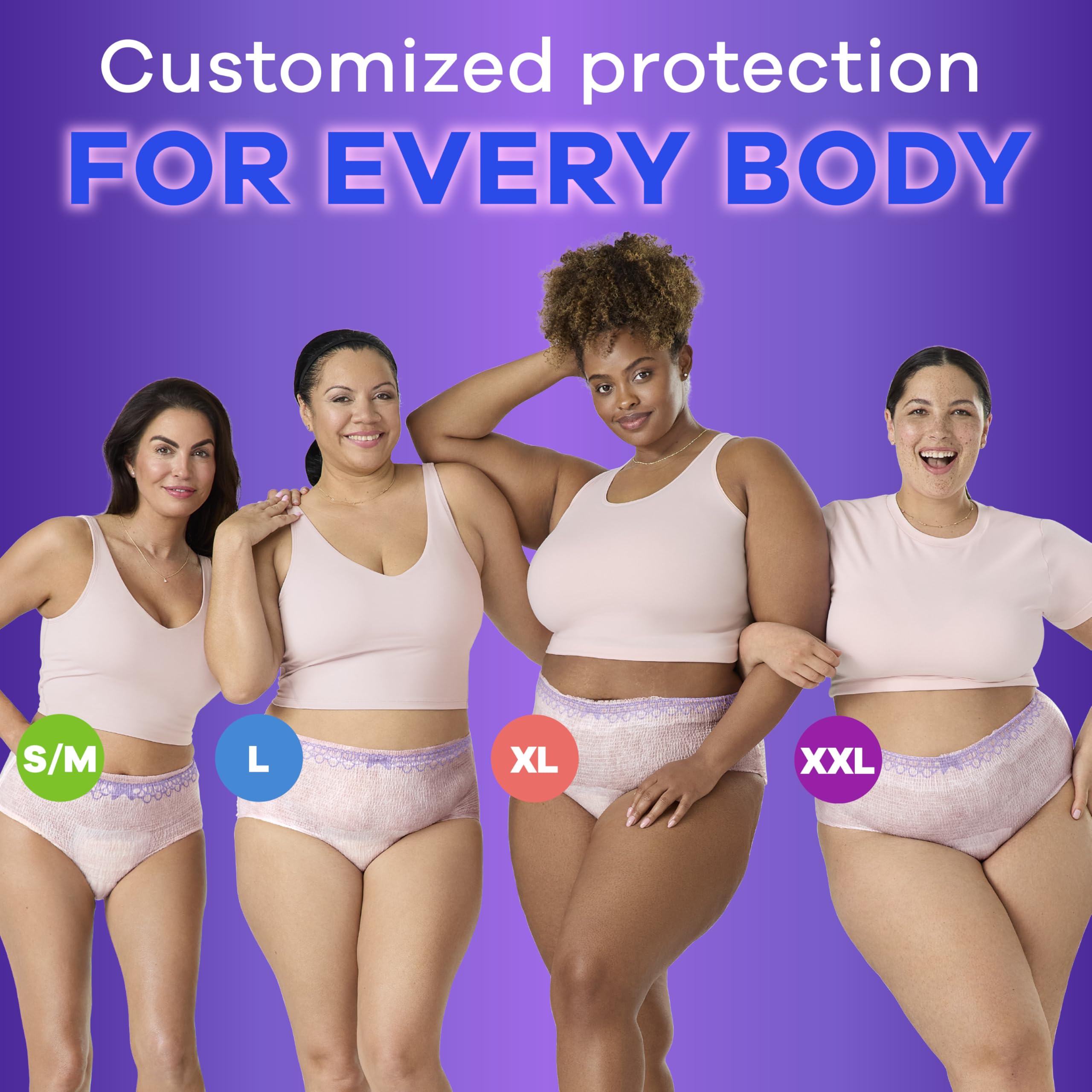 Always Discreet underwear RapidDry core demonstrates liquid-to-gel absorption.