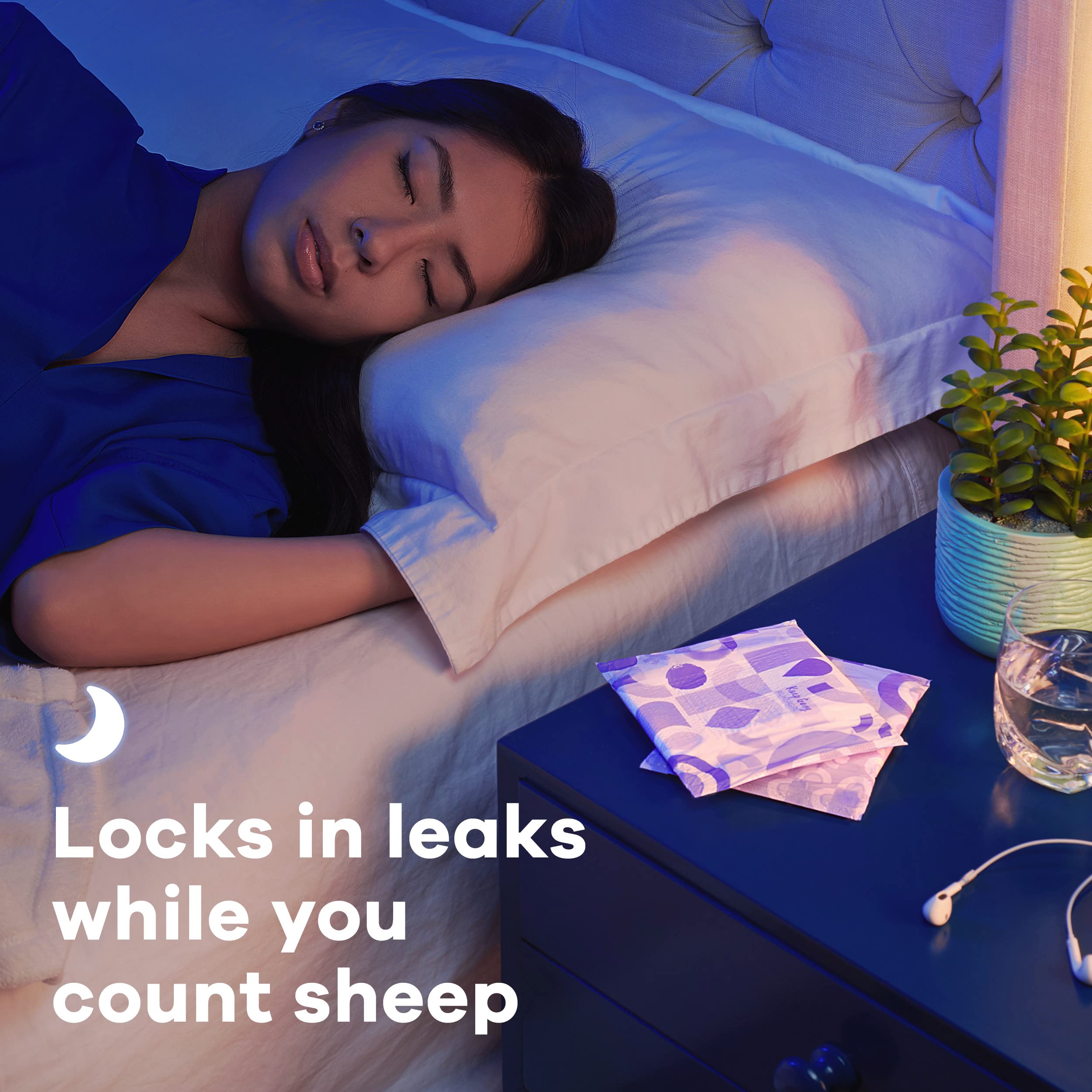 Always Nighttime protection with 75 percent larger back area for leaks.