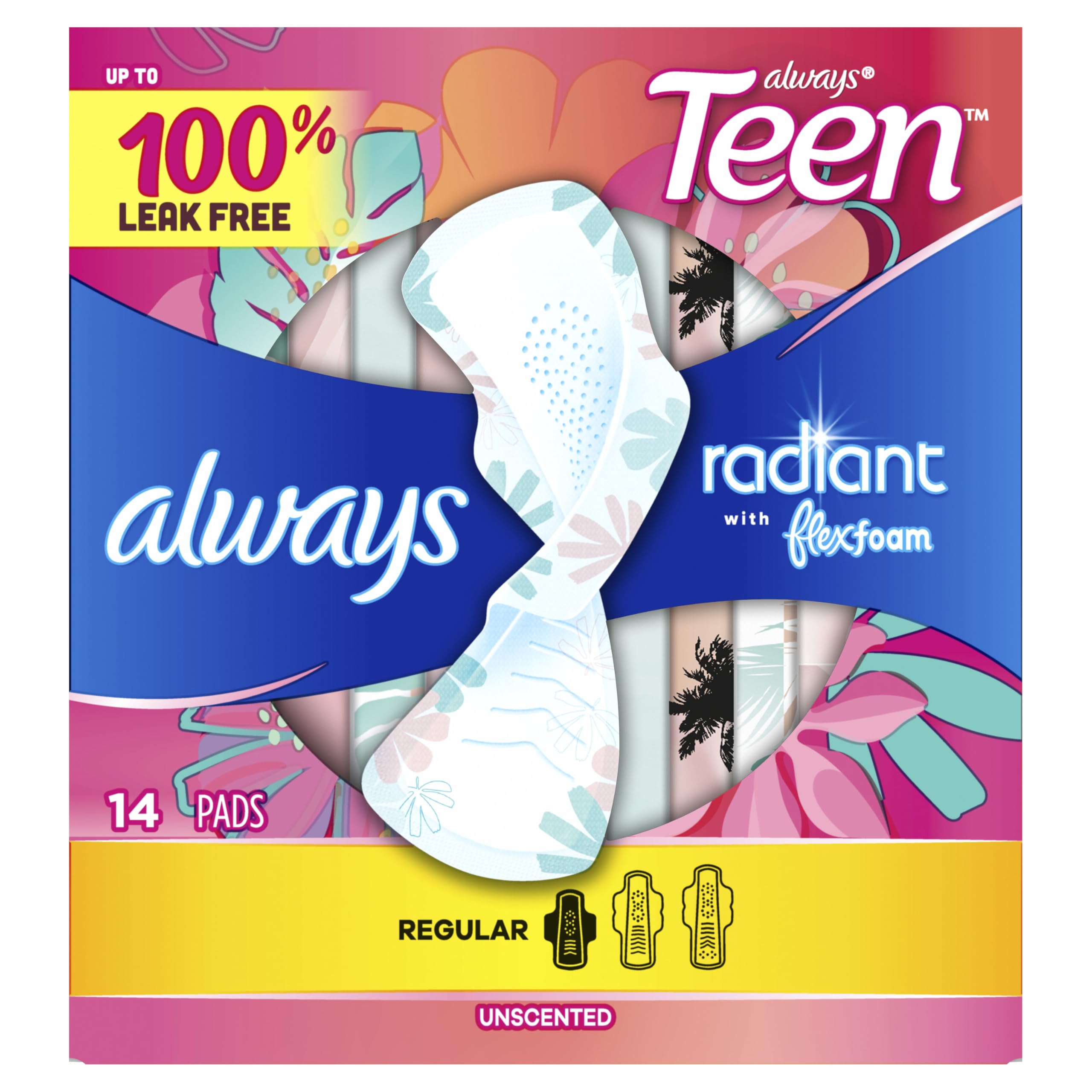 Always Radiant FlexFoam Overnight—extended protection option for longer wear.
