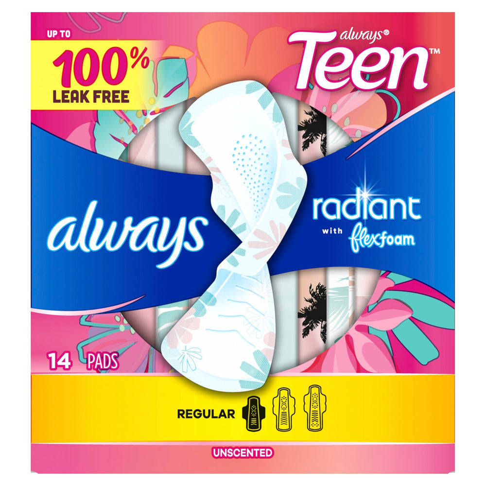 Always Radiant FlexFoam Overnight—extended protection option for longer wear.