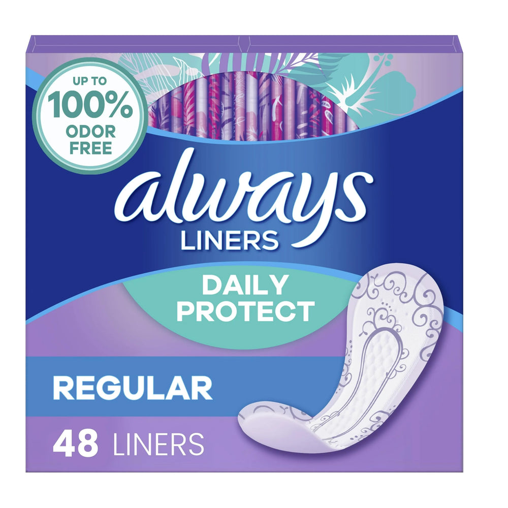 Two-pack packaging design of Always Radiant pantiliner for convenient storage
