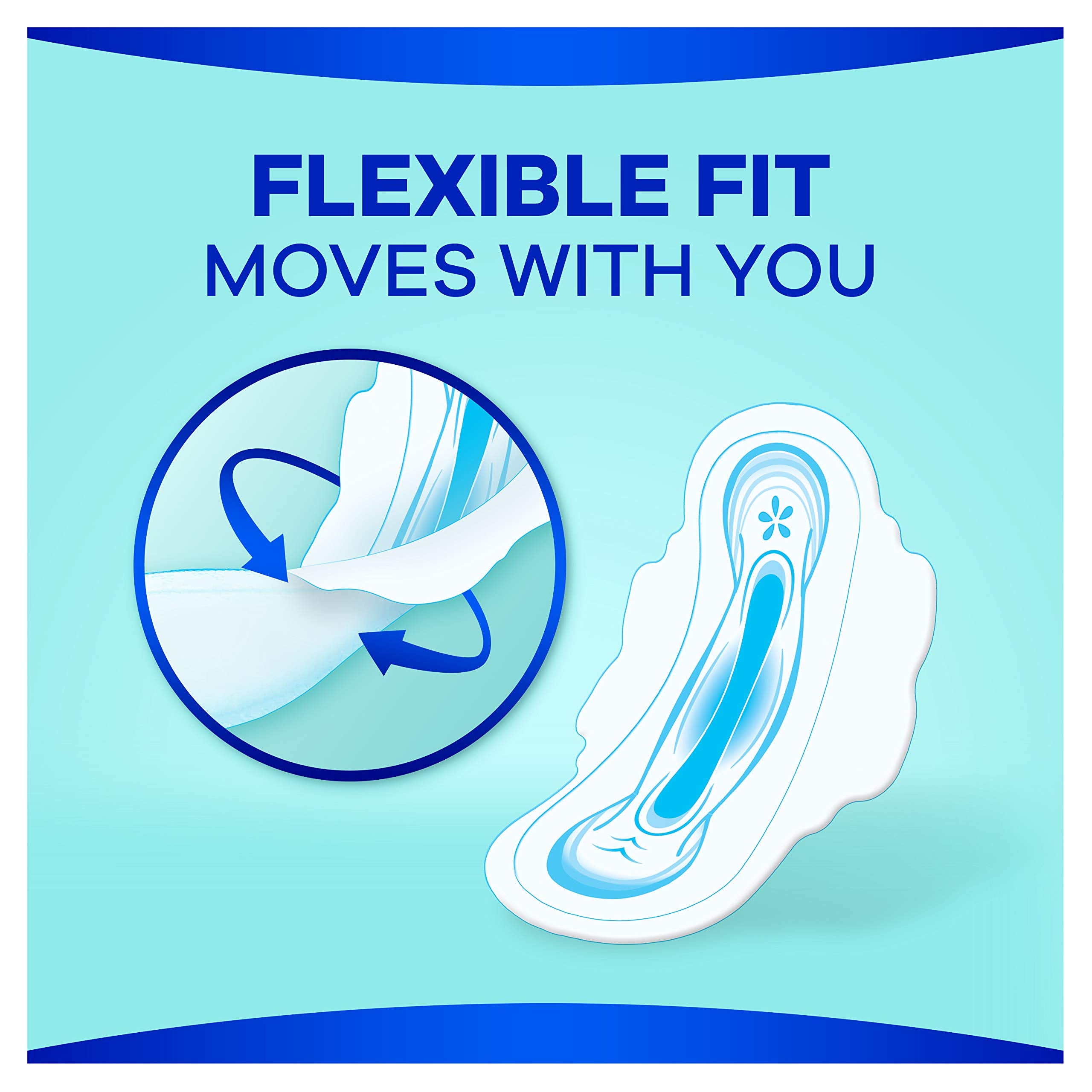 Always Ultra Thin Pads With Wings size-1 regular ensures a secure, comfortable fit.