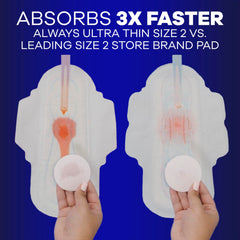 RapidDRY absorption icon for Always Ultra Thin Overnight Pads