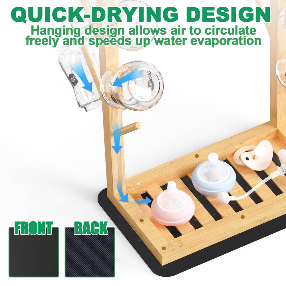Alytree sturdy bamboo rack provides strong support for loads of bottles