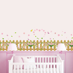 AM AMAONM Amaom removable flowers and butterflies wall decal adds whimsical charm to any room.