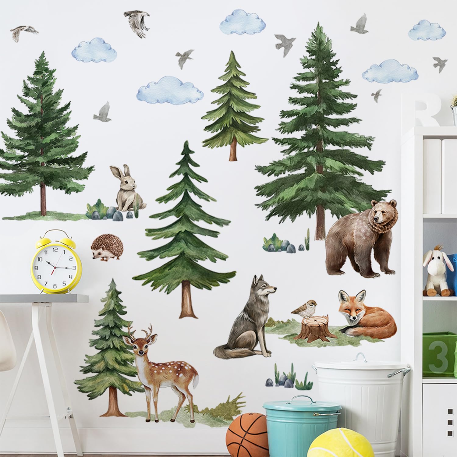 AM AMAONM forest wall stickers doorway panel accent framing entrances