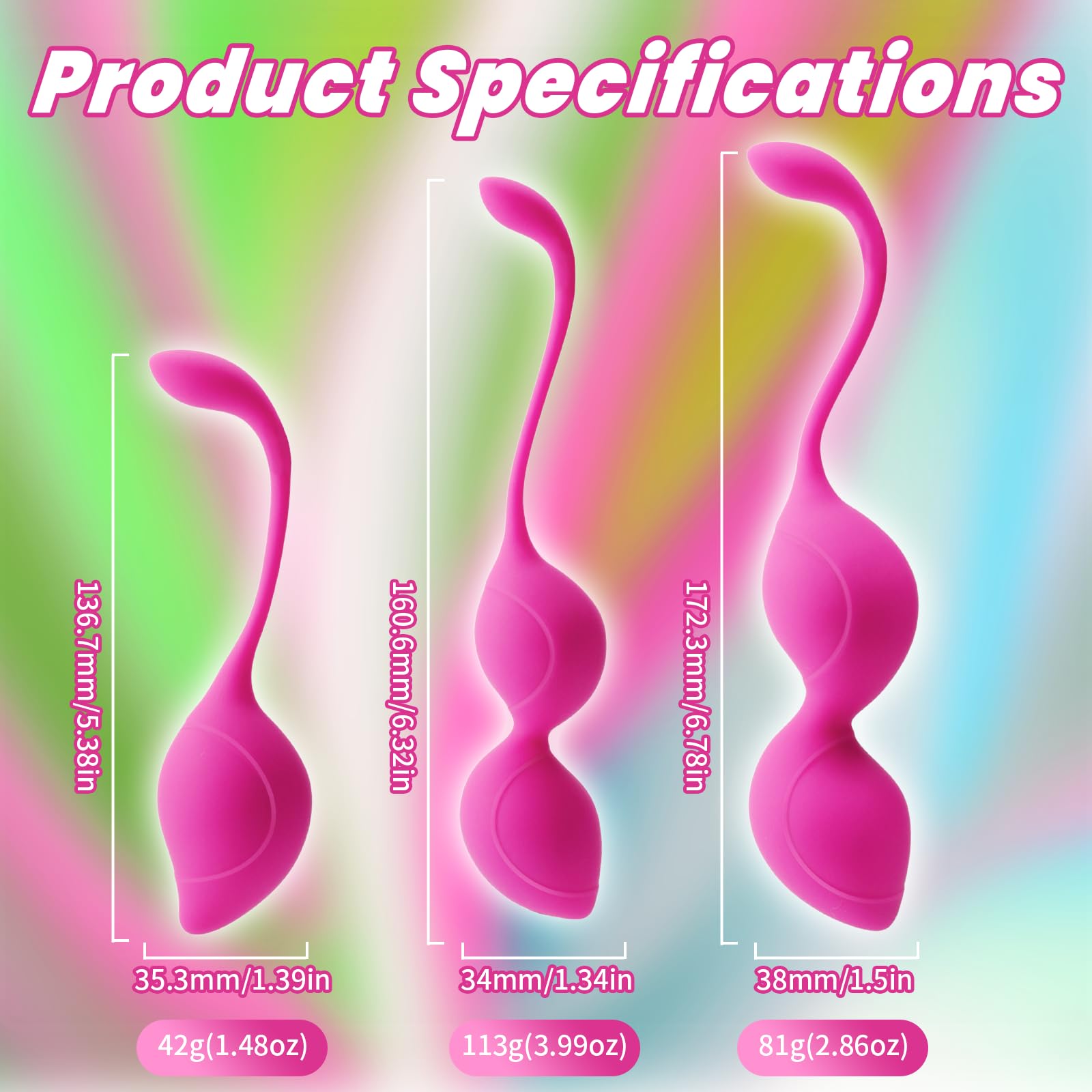 Ama Choice Kegel Tightener Balls waterproof silicone for use in showers or baths.
