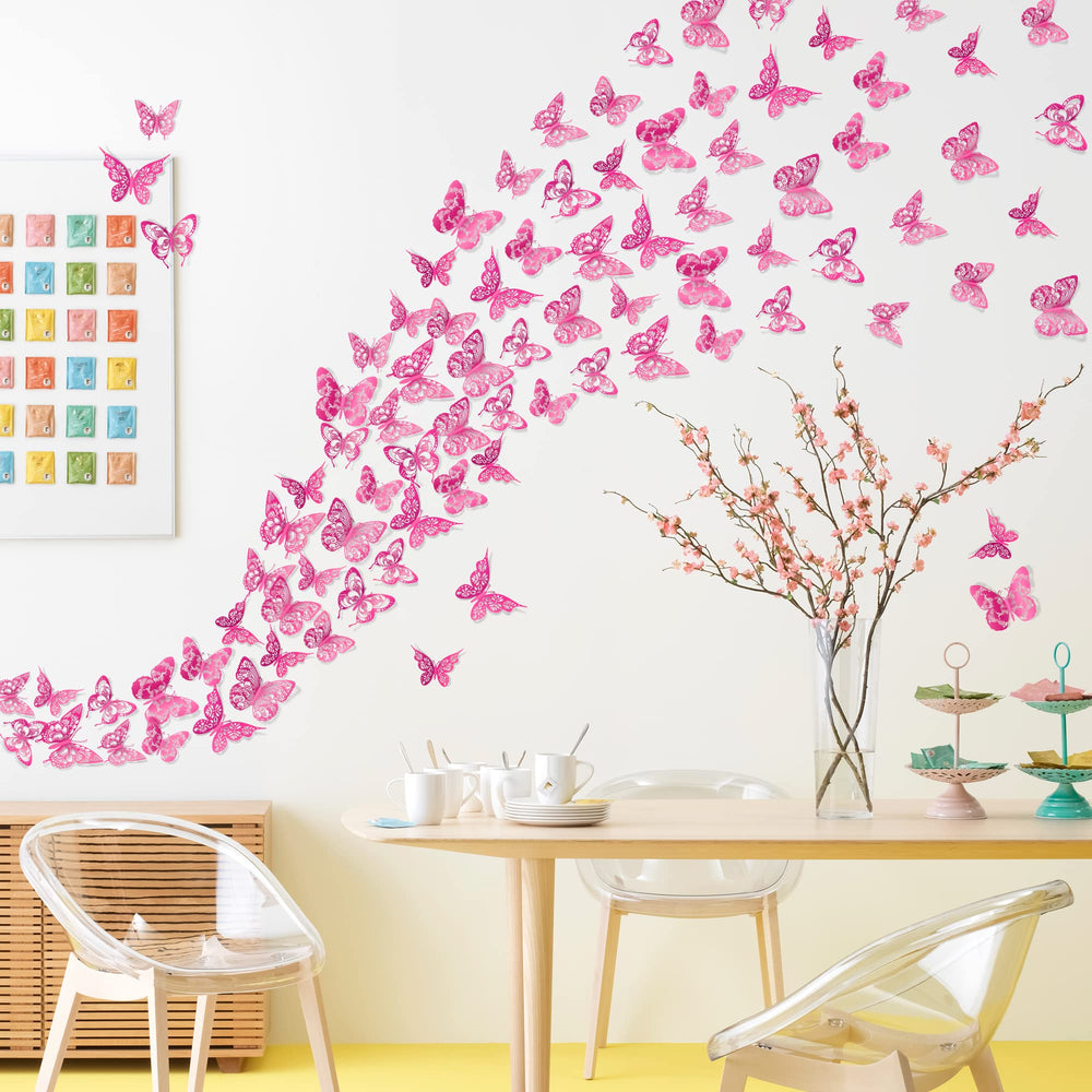 AM AMAONM 3D butterfly pack with adhesive dots for easy application
