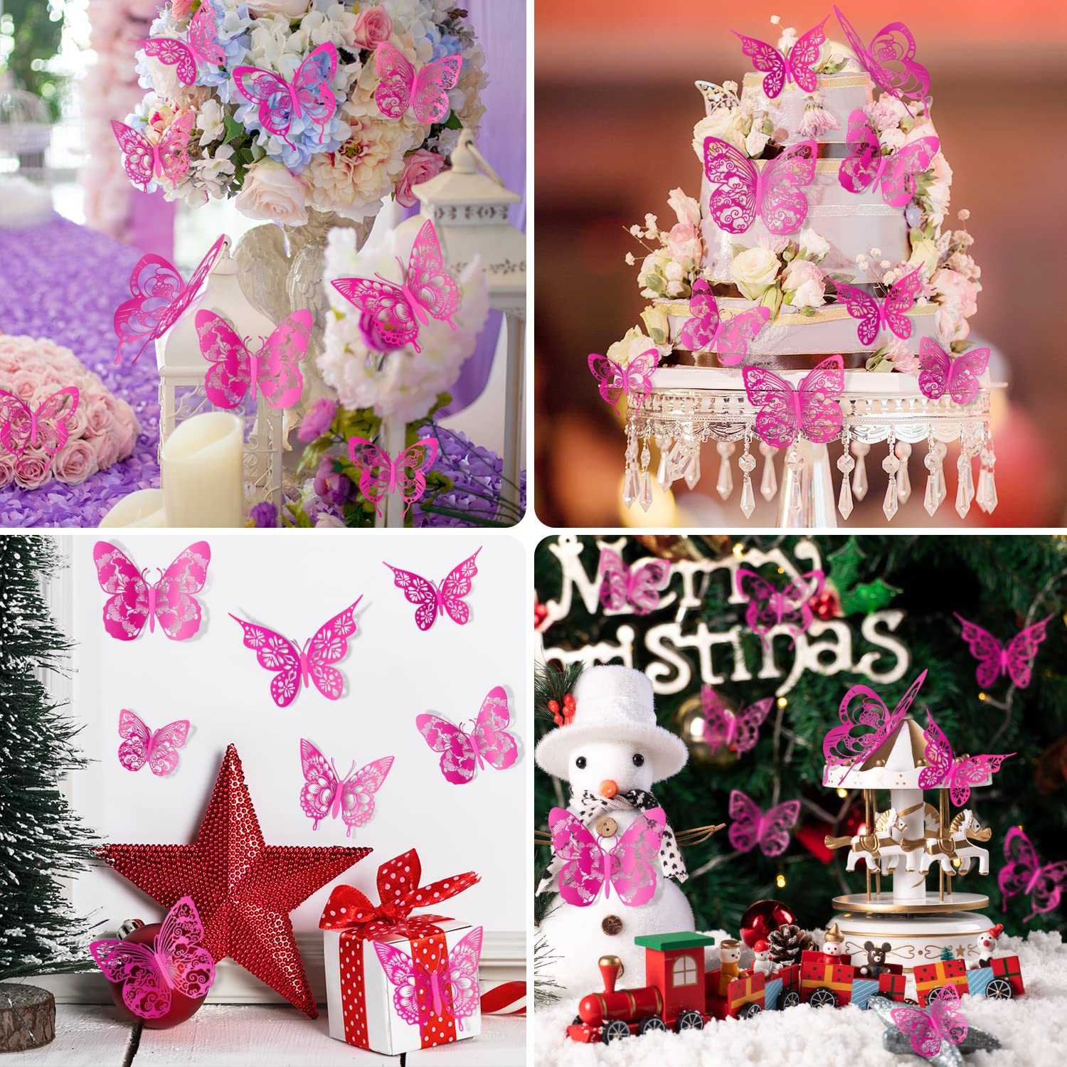 AM AMAONM 3D butterfly style4 wall accent for parties and events