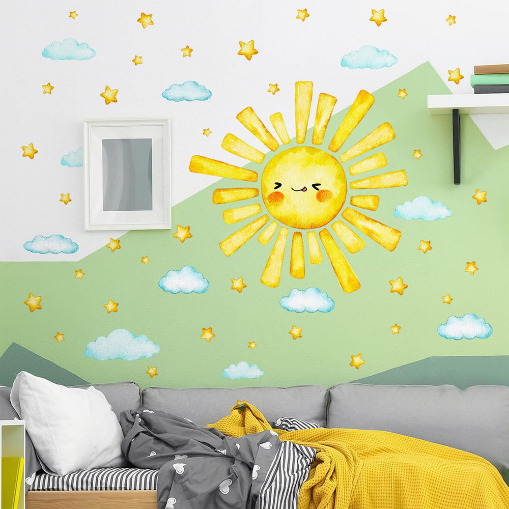 AM AMAONM panel five complements playrooms with cheerful mural vibes.