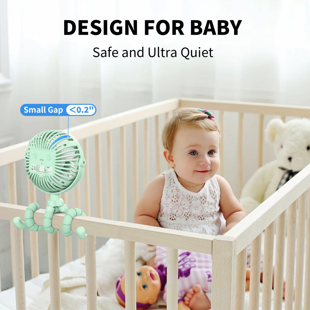 AMACOOL baby-friendly fan cover and LED lights for safe night use