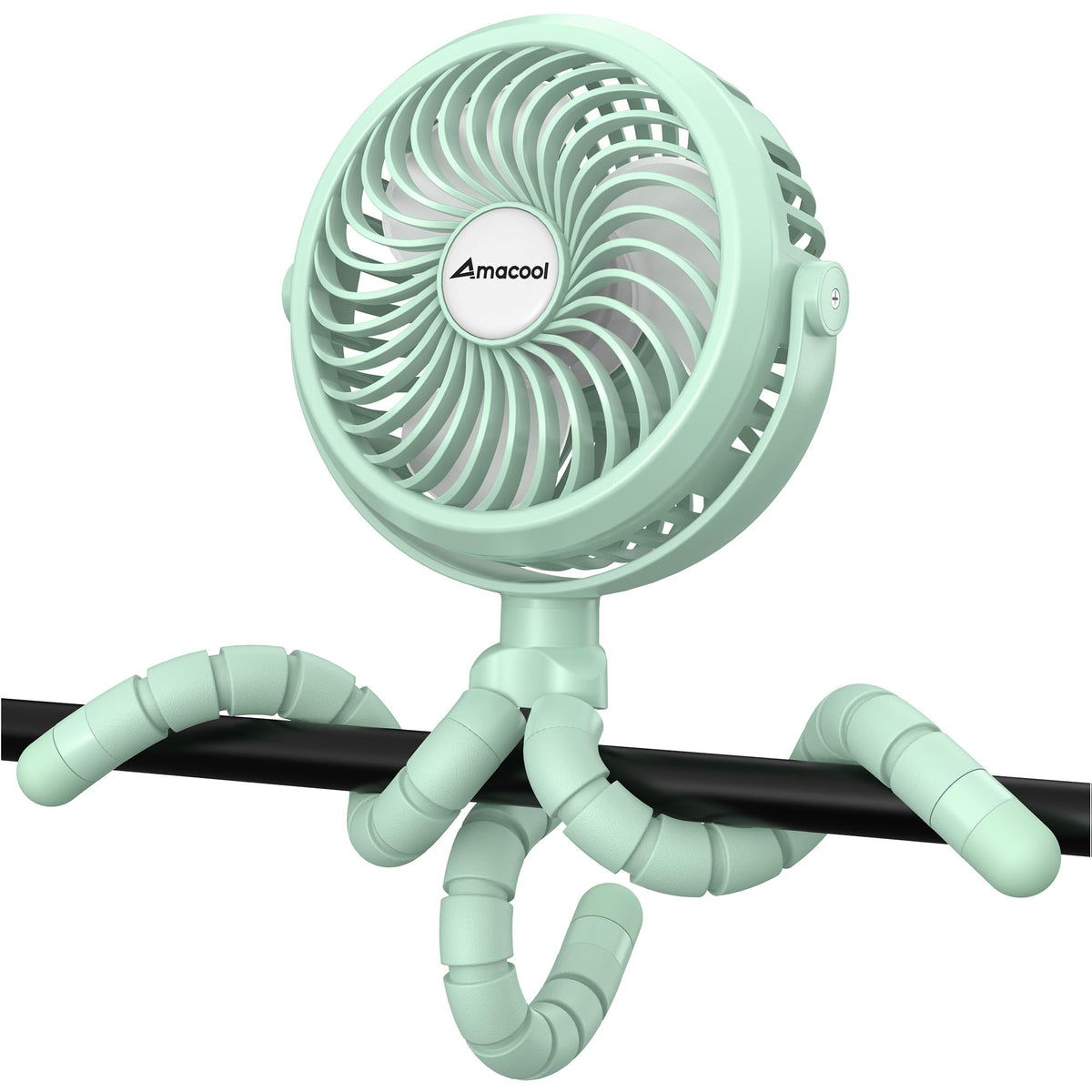 AMACOOL battery-operated stroller fan clip-on keeps baby cooled during rides