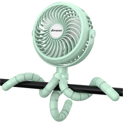 AMACOOL battery-operated stroller fan clip-on keeps baby cooled during rides