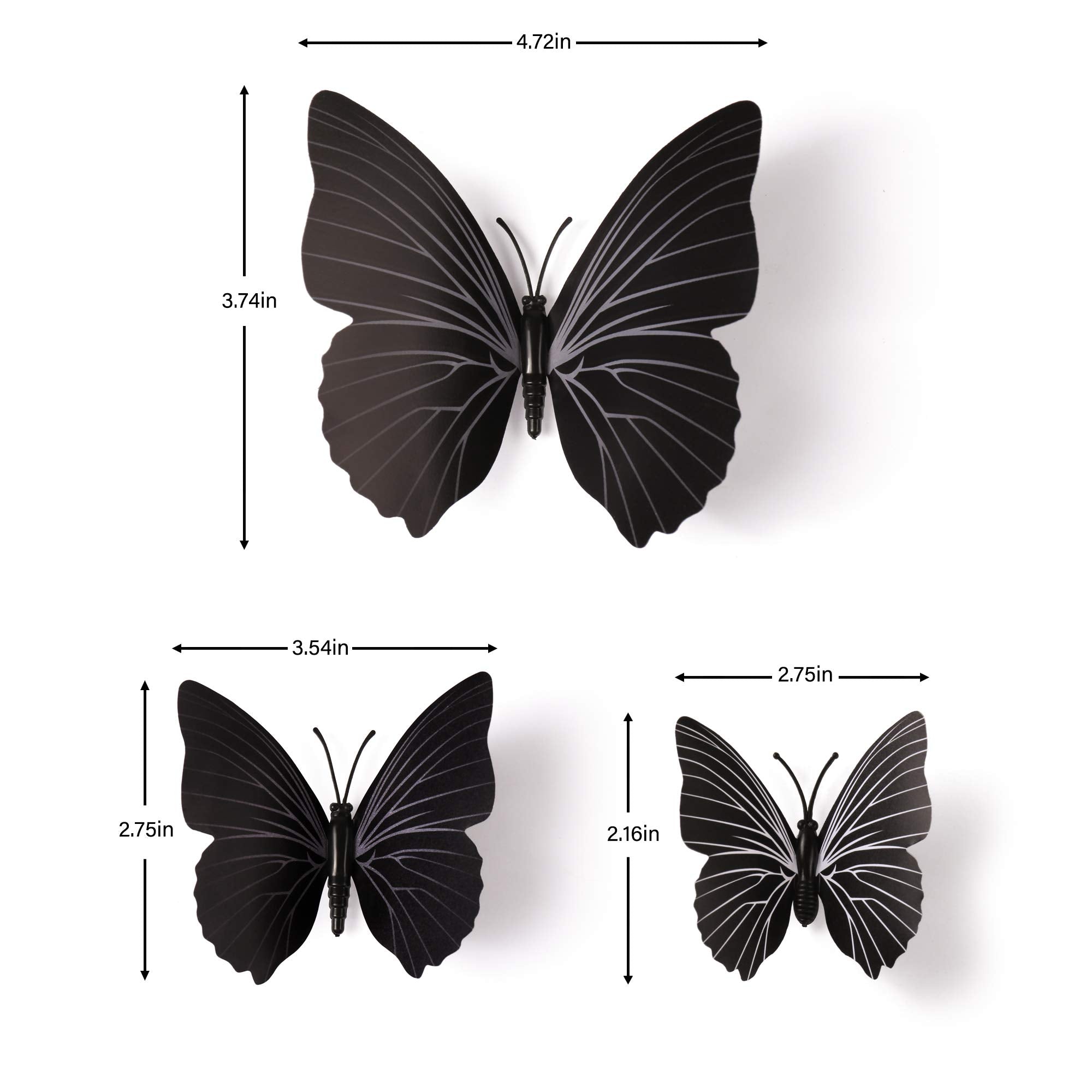 Amaonm 3D butterfly wall decals in living room setup brighten a space.