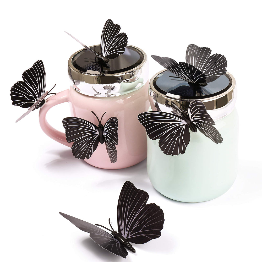 Amaonm 3D butterfly wall decals in black PVC material offer durable, stylish decor.