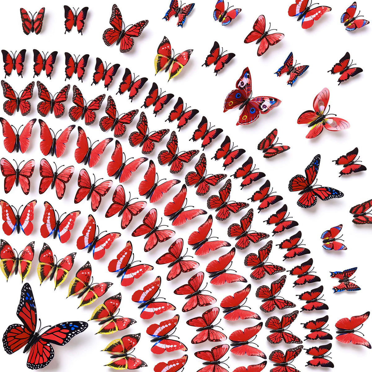 Amaonm 3D butterfly wall decals brighten nursery walls with vibrant red.