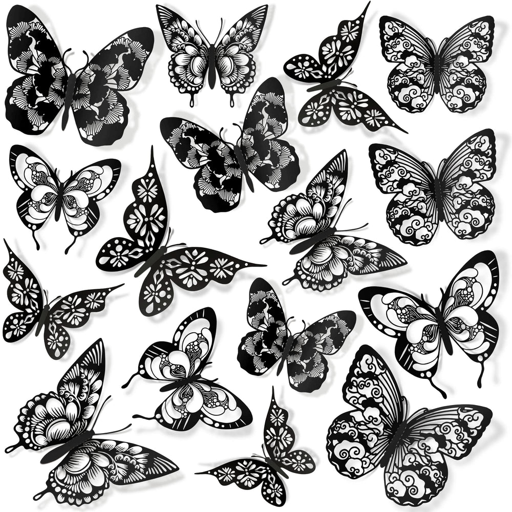 AM AMAONM 3D butterfly wall decor style 1 adds metallic dimensional flair to walls