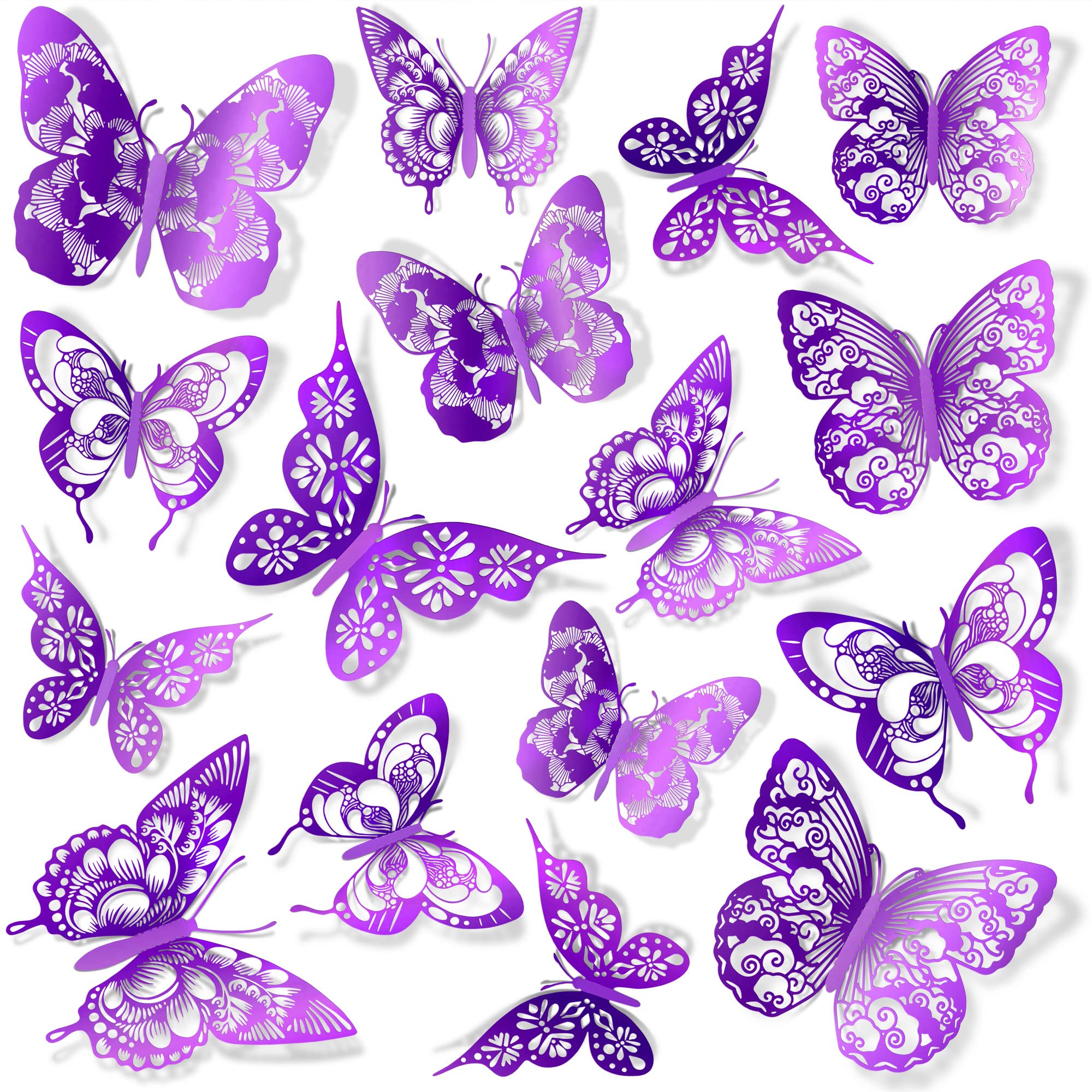 AM AMAONM 3D butterfly wall decor butterfly stickers brighten a kids' room