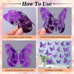 AM AMAONM butterfly wall decals create easy, removable accents for classrooms