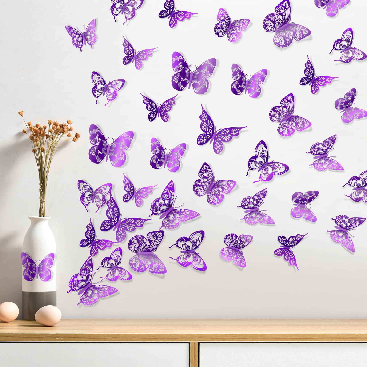 AM AMAONM removable wall art butterflies suit party backdrops and cake tables