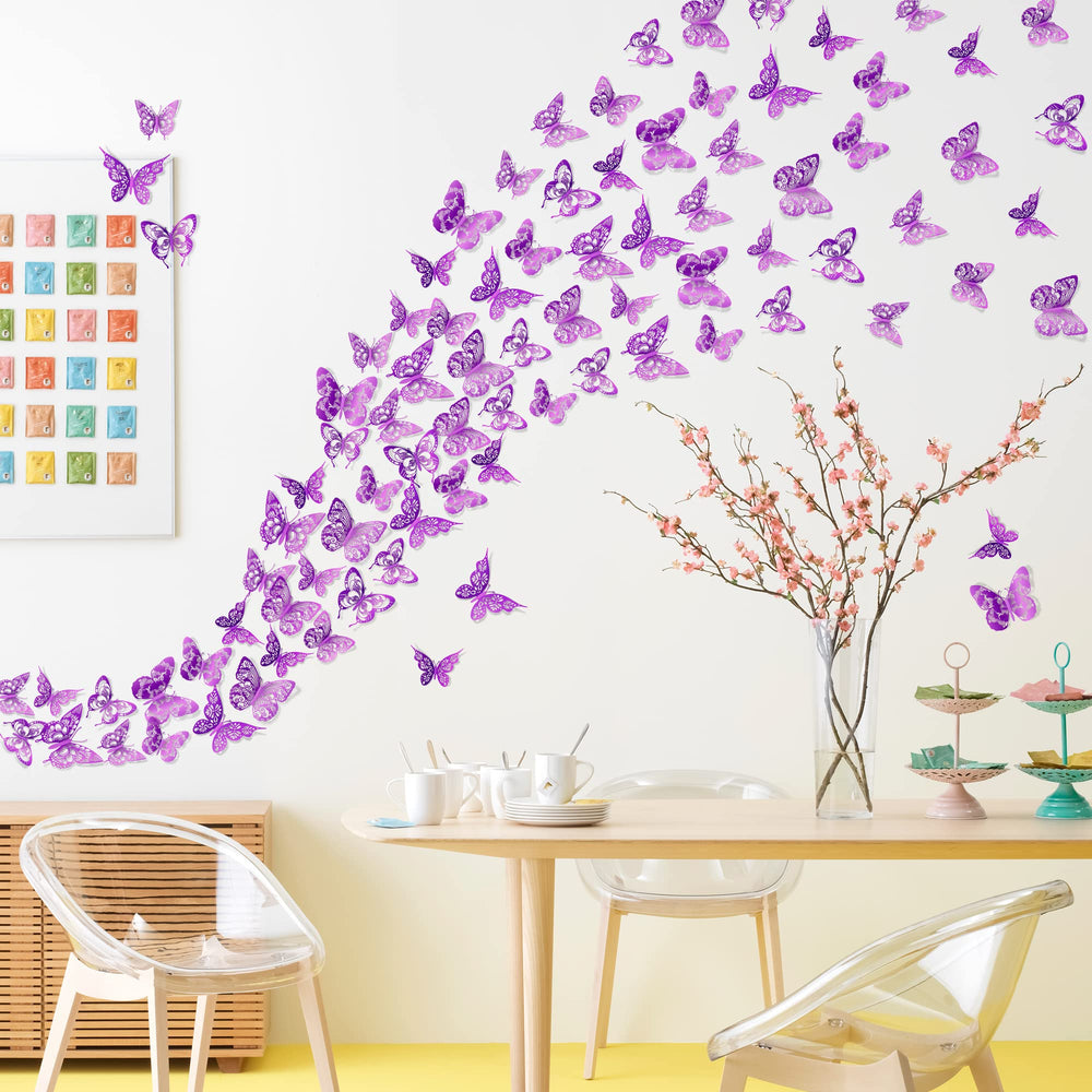AM AMAONM metallic 3D butterflies elevate flat walls with dimension