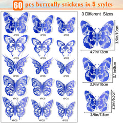 AM AMAONM 3D butterfly wall decor style 5 features removable design