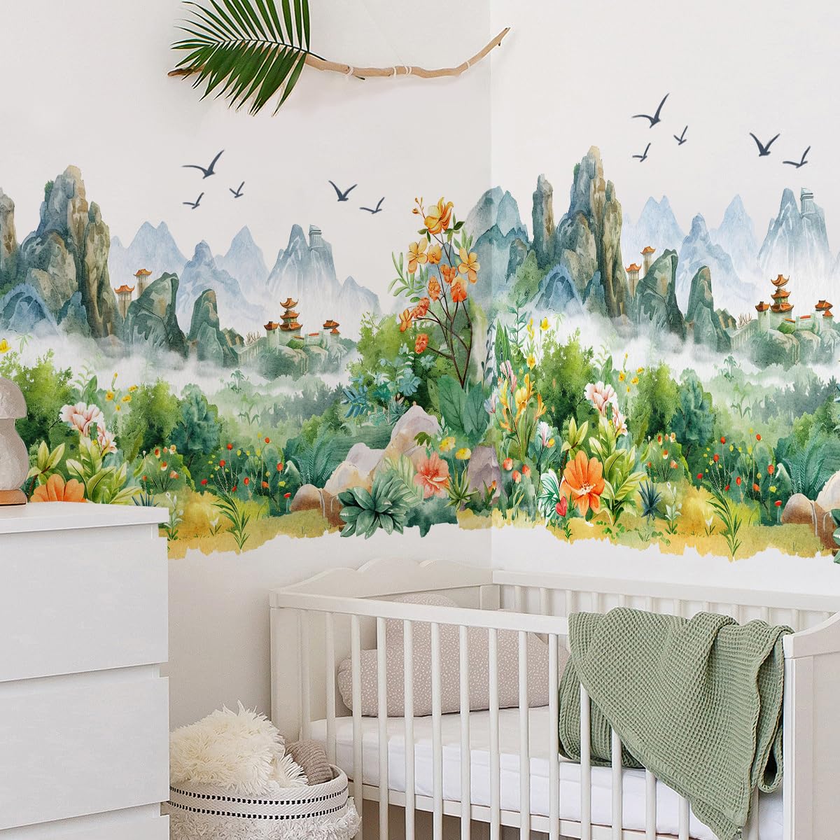 AM AMAONM 3D peel-and-stick wall decal enhances depth without tools.