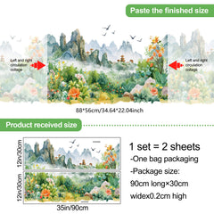AM AMAONM mountain landscape wall sticker suitable for easy room transformation.