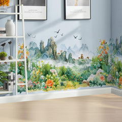 AM AMAONM nature river scene wall decal ideal for nurseries and cozy living spaces.