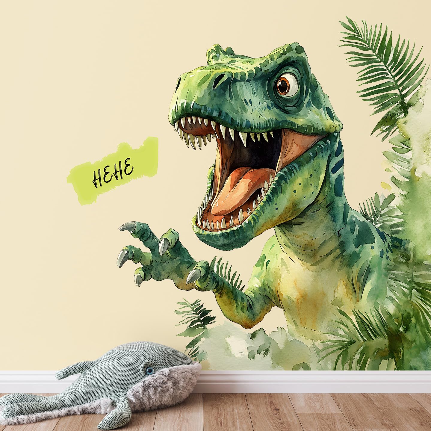 AM AMAONM dinosaur wall art as classroom backdrop for learning activities