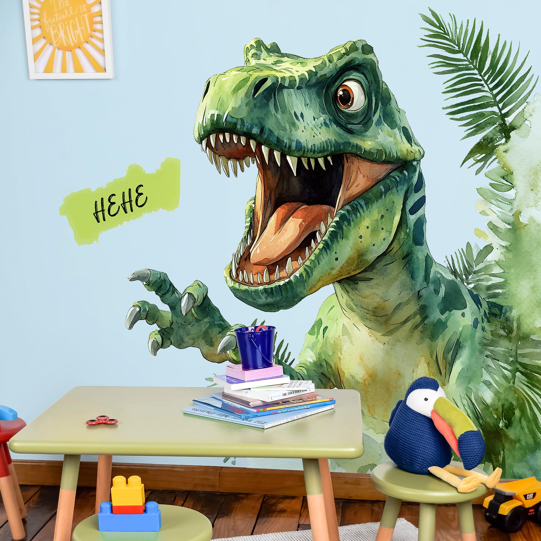 AM AMAONM dinosaur wall sticker applied in a playroom sparks imagination