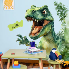 AM AMAONM dinosaur wall sticker applied in a playroom sparks imagination
